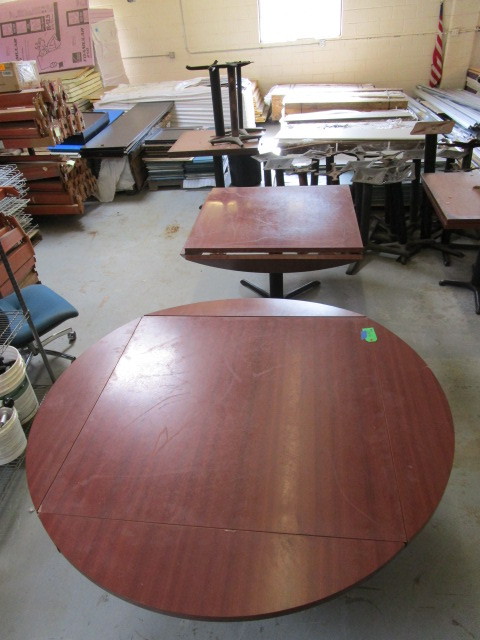 lot 428 image: 2 WOOD KITCHENDINING TABLES