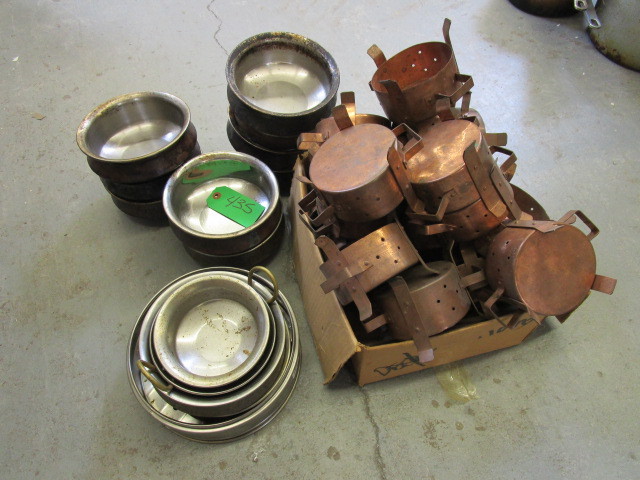 lot 435 image: COPPER FONDUE DINING WARE