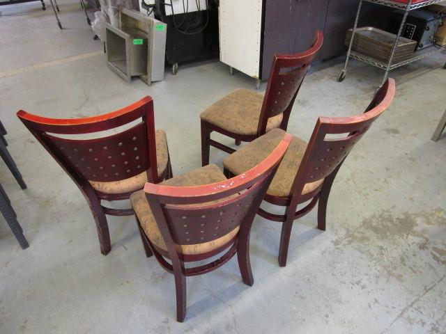 lot 421 image: SET OF 24 WOOD FRAME DINING ROOM CHAIRS