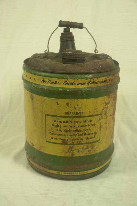 lot 56 image: Twin Cylinder brand 5 gallon Oil Can