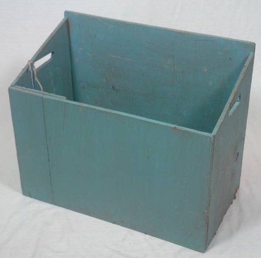 lot 57 image: Painted Wood Kindling Box