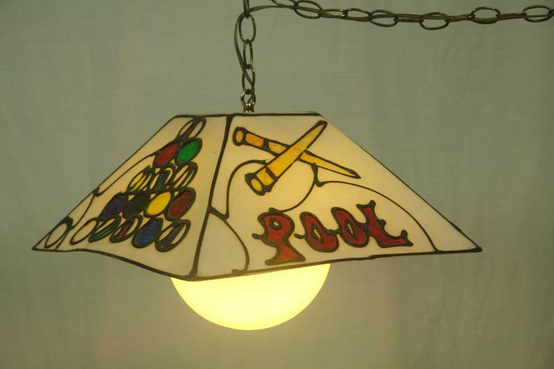 lot 38 image: Two Hanging Pool Table Lights