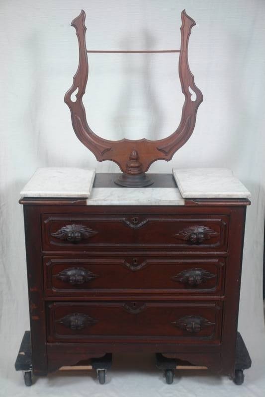 Black Walnut Dresser W Marble Top Antiques Collectibles And
