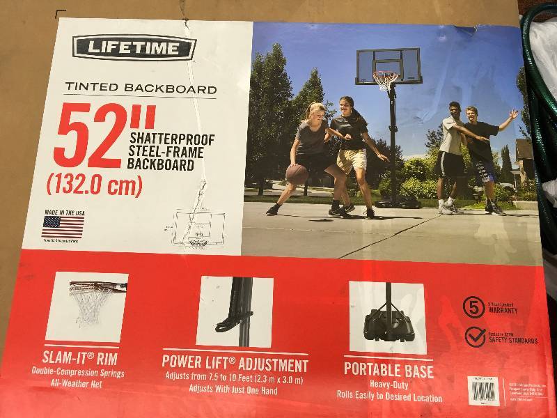 lot 6 image: Lifetime Basketball Hoop, Retail $299.99