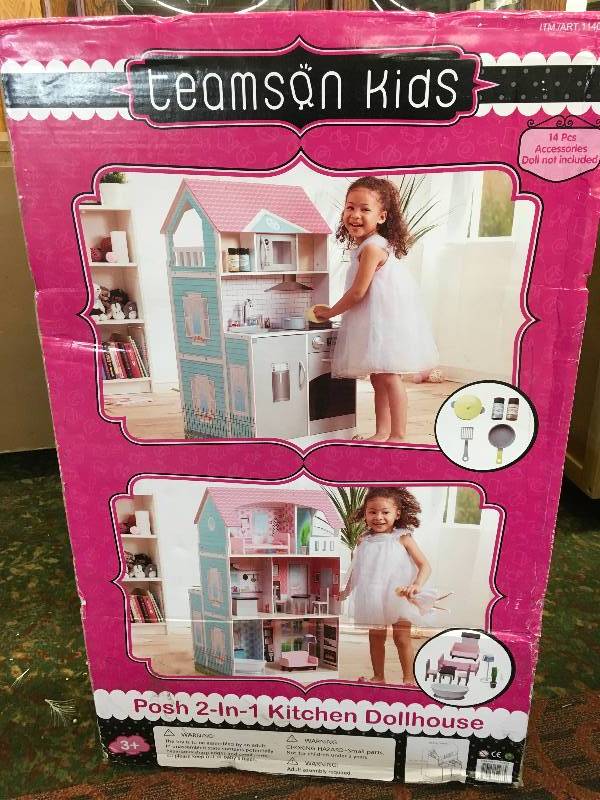 lot 12 image: Posh 2-IN-1 Dollhouse, Retail $79.99