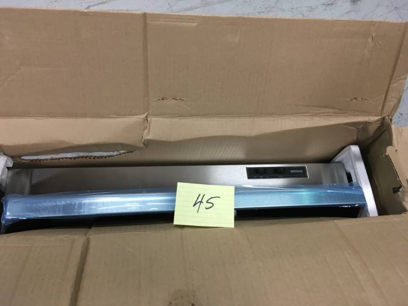 lot 45 image: Broan 423004 Stainless Steel 190 CFM 30 Inch Wide Under Cabinet Range Hood with Washable Filters and Axial Fan from the Economy Collection