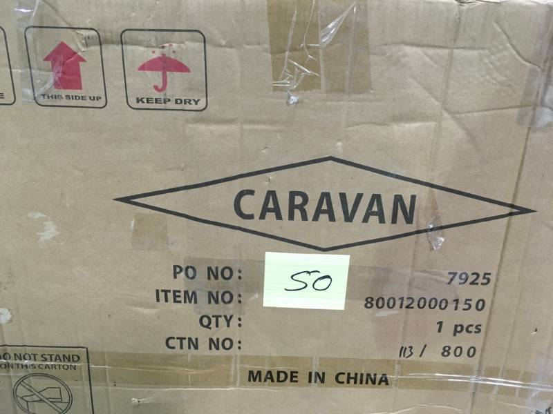 lot 50 image: Caravan Canopy Sports 80012000150 37.4 Suspension Beige Folding Chair not used