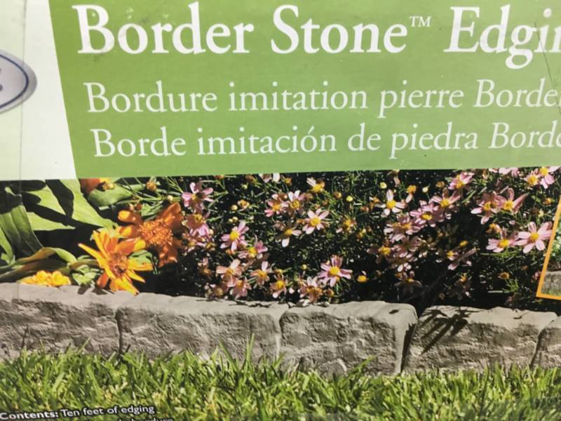 lot 54 image: SUNCAST Border Stone 10 ft. (12 in. Sections) Resin Border Edging not used