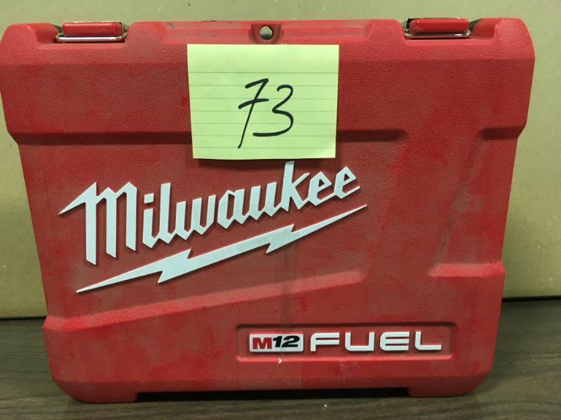 lot 73 image: Milwaukee 2401-20 12V NiCd 14 Cordless DrillDriver  Used in good working cond.