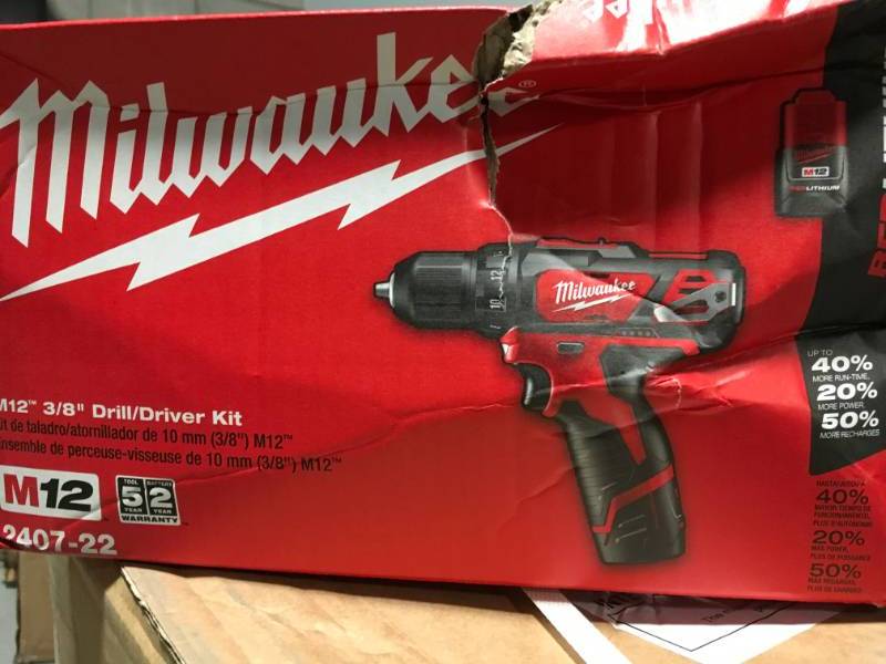 lot 99 image: MILWAUKEE 2407-22 M12 38 DrillDriver Kit in good conditions