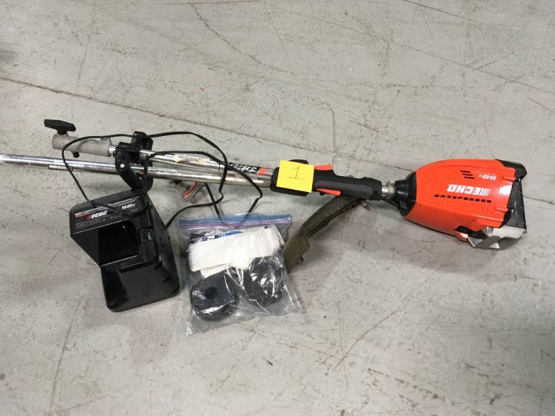 ECHO 58-Volt Lithium-Ion Brushless Cordless String Trimmer - 2.0 Ah Battery and Charger Included Used in good working cond.