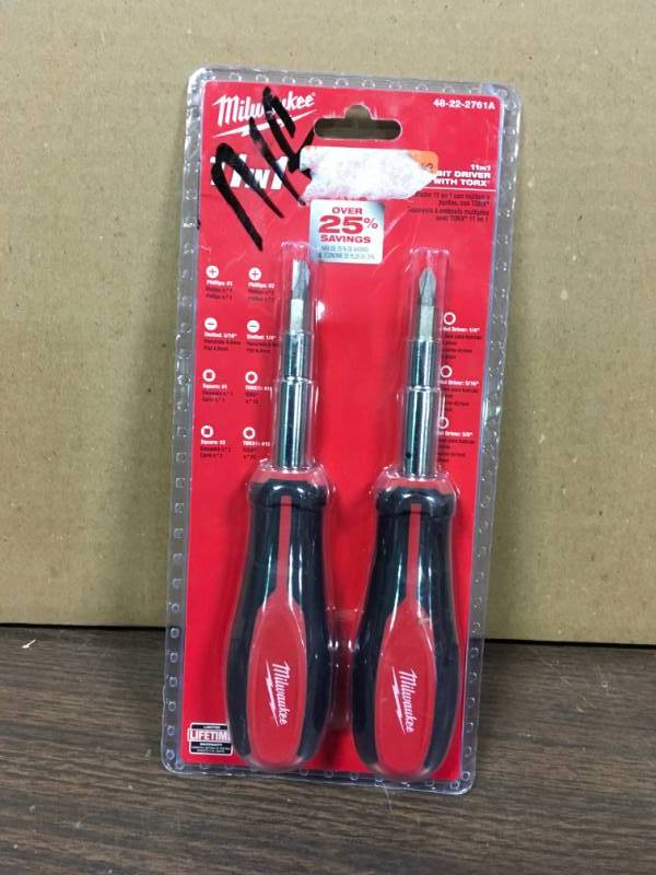 Milwaukee 11-in-1 Multi-Bit Drivers w Torx (2-Pack) New