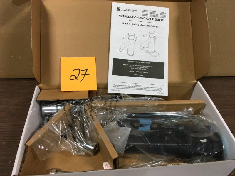 Glacier Bay Modern 4 in. Centerset Bathroom Faucet with Pop-Up Assembly Chrome open box not used