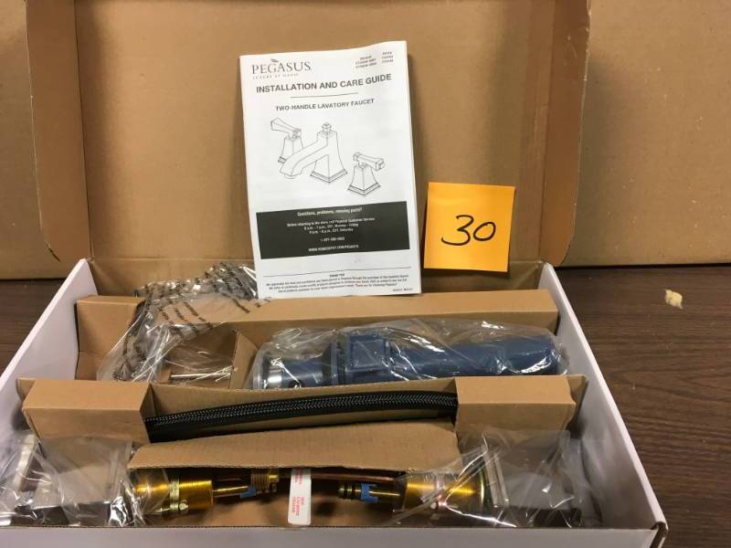 Pegasus Exhibit 8 in. Widespread 2-Handle High-Arc Bathroom Faucet in Chrome open box not used