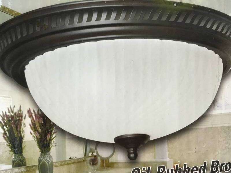 Air King Decorative Bronze 70 CFM Ceiling Bathroom Exhaust Fan with Light DRLC701 open box not used