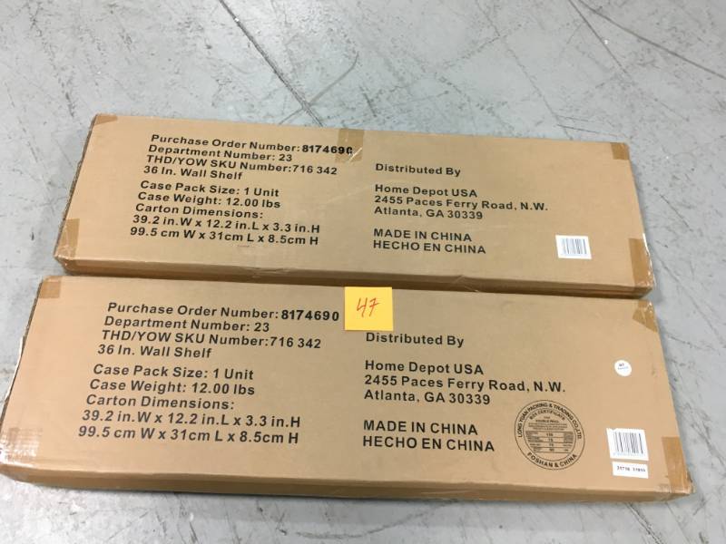 36 Inch Floating Wall Shelf  LOT OF 2 New