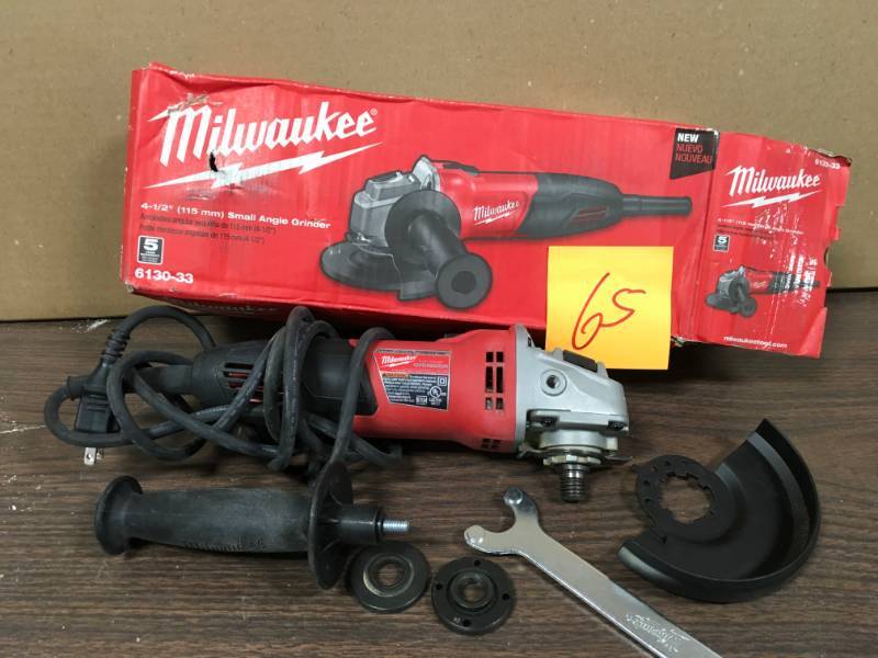 Milwaukee Small Angle Grinder  7 Amp with Slide Switch, Model# 6130-33 USED In  good working  condition.
