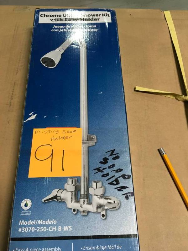 Outdoor Utility Shower Faucet Kit 1 Spray In Chrome Missing Soap