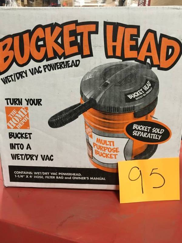 Bucket HEAD Wet Dry VAC Portable Pro Industrial Vacuum Cleaner 5-gal open  box not used, KX REAL DEALS ST PAUL TOOLS and HOUSEWARES AUCTION