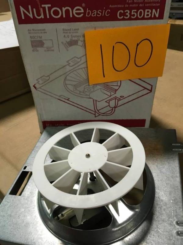 NUTONE Replacement Motor Wheel - 50 CFM for 696N open box not used