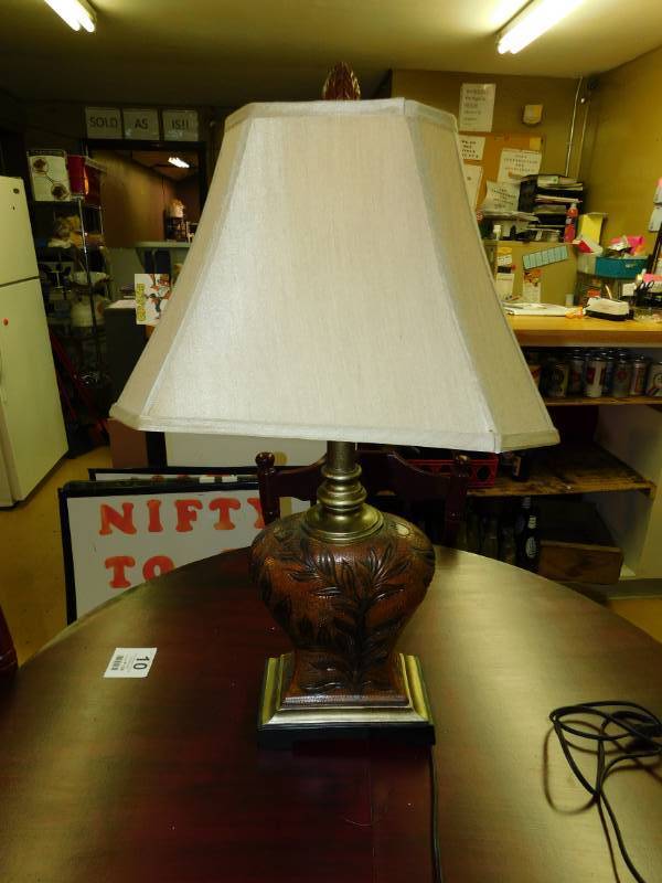 lot 17 image: Lamp With Shade---About 30 Tall