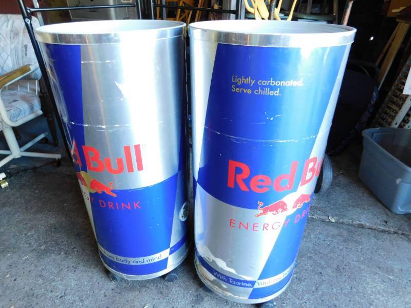 lot 33 image: Two RED BULL Energy Drink Coolers On Wheels
