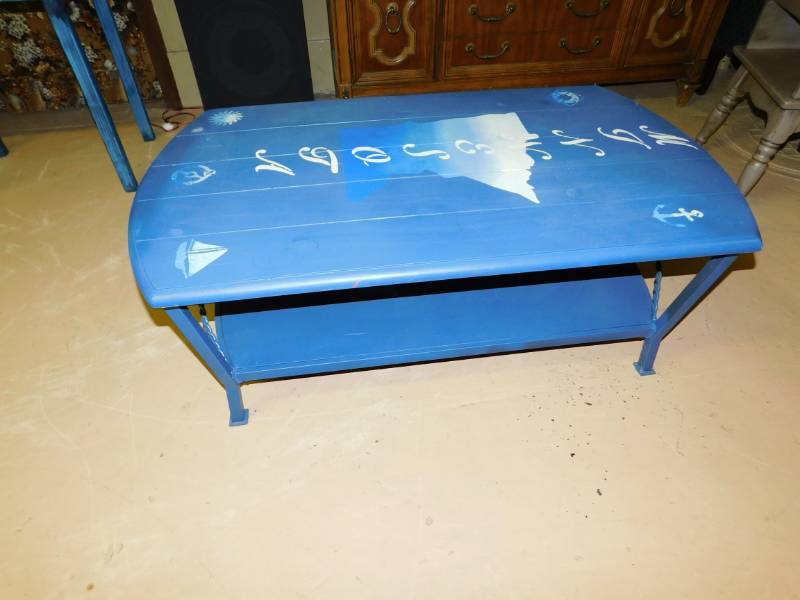 lot 69 image: MINNESOTA Coffee TableBottom Is Metal And Top Is Wood