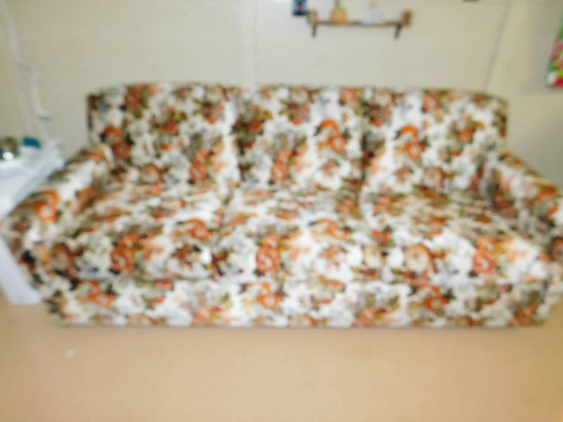 lot 81 image: Floral CouchHide-a-Bed