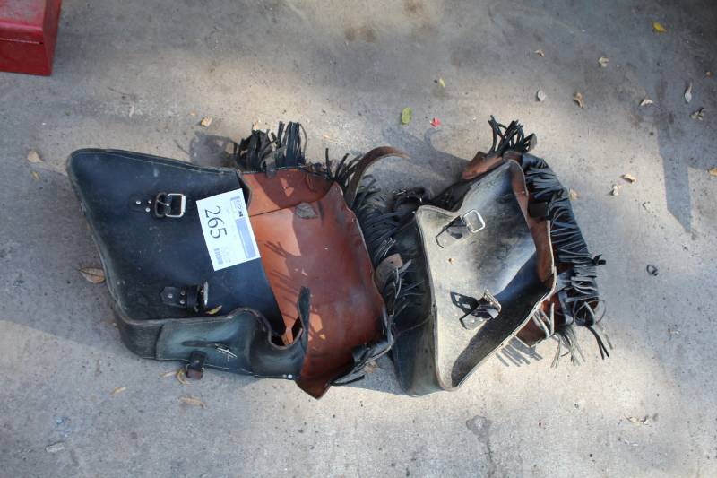 lot 265 image: Lot of (2) Leather Saddle Bags