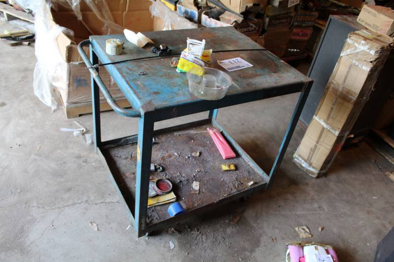 lot 213 image: Rolling Metal Utility Cart