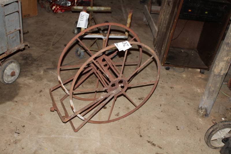 lot 202 image: Steel Wheel Hose Reel