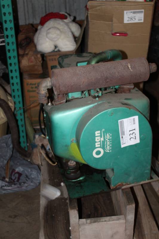 lot 231 image: Onan Electric Plant RV Generator