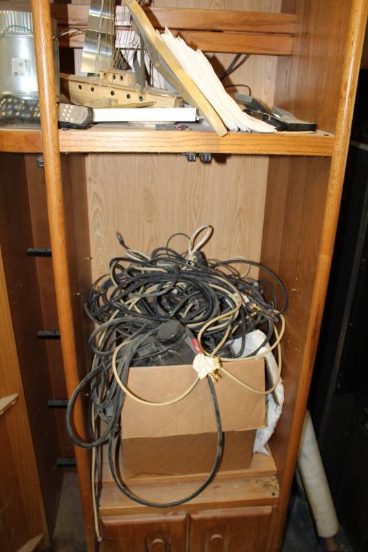 lot 307 image: Power Cords, AV Cords, Porcelain Ship Table Decor