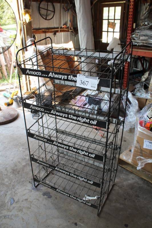 lot 367 image: Metal Display Rack w 5-Tiers, Amoco Livery