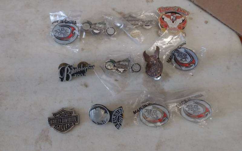 lot 24 image: Collection Of Harley-Davidson, Sturgis & Other Biker Pins