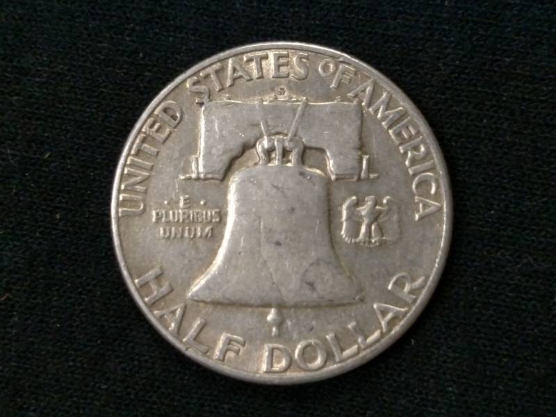 1951 S Franklin Silver Half Dollar...