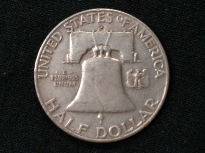 1958 D Franklin Silver Half Dollar...