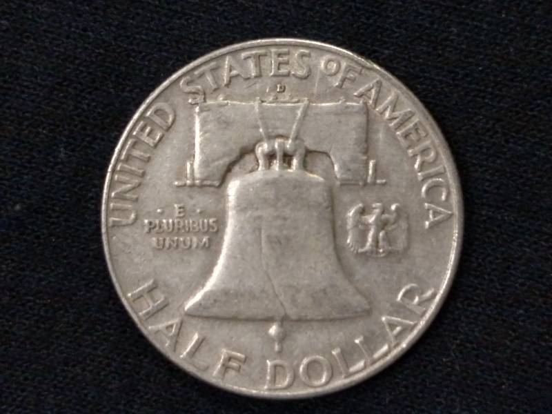 1960 D Franklin Silver Half Dollar...