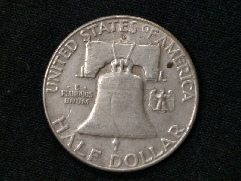 1962 D Franklin Silver Half Dollar...
