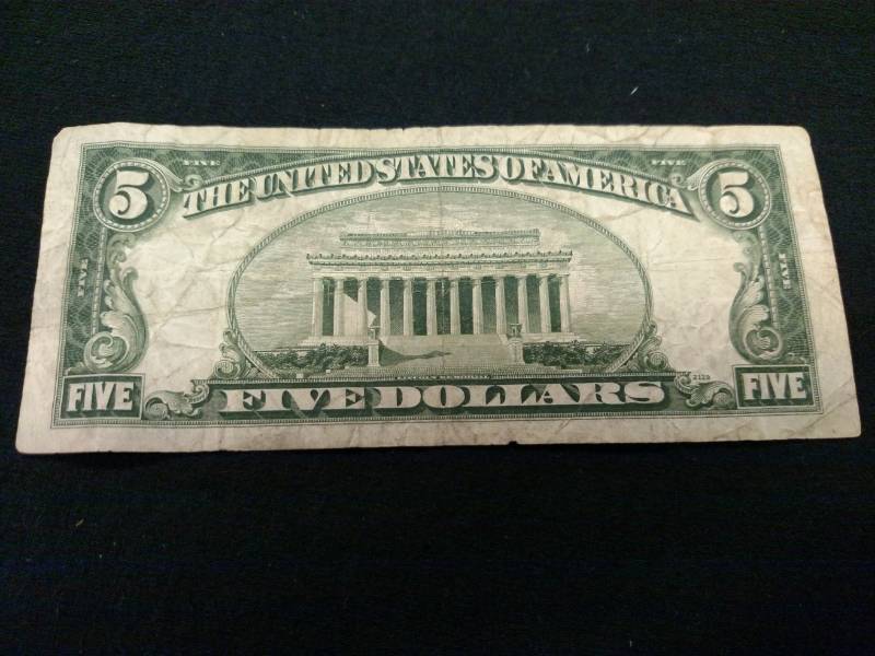 1953 Five Dollars Red Seal Note...