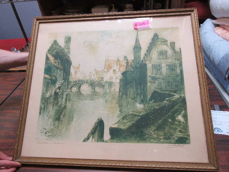 AL WETTEL FRAMED WATERCOLOR