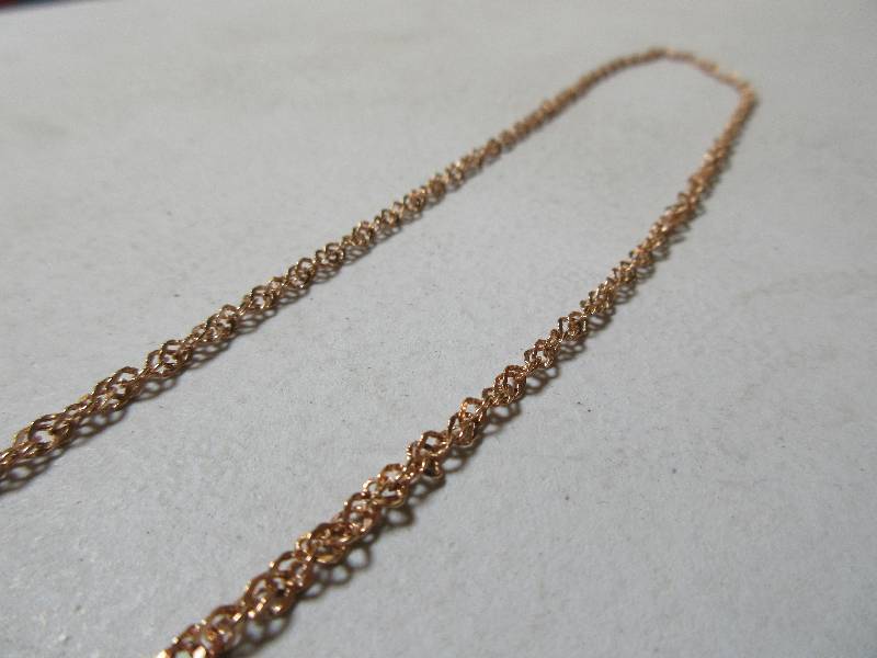 14K ROSE GOLD SINGAPORE 24 NECKLACE