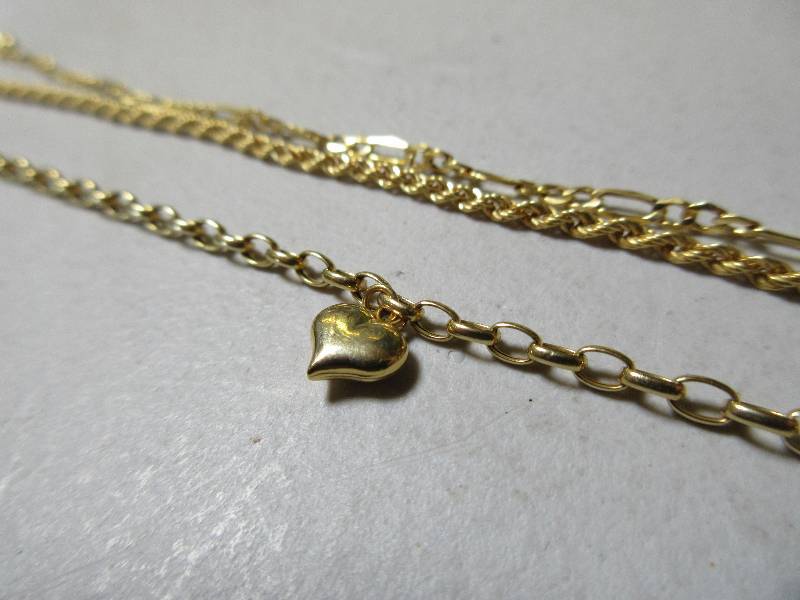 SET OF 3-14K GOLD 3 GRAMS BRACELETS IN YELLOW GOLD