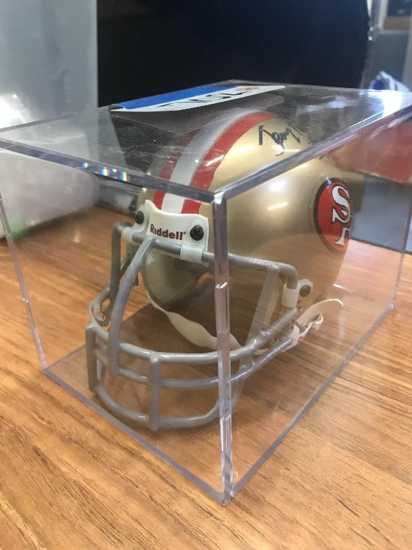 JERRY RICE AUTOGRAPHED MINI HELMET