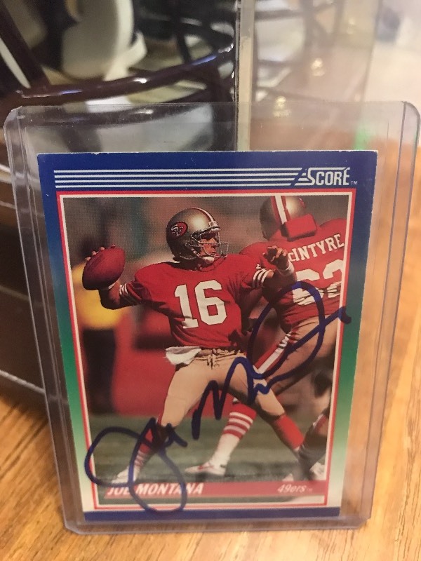 JOE MONTANA AUTOGRAPHED CARD
