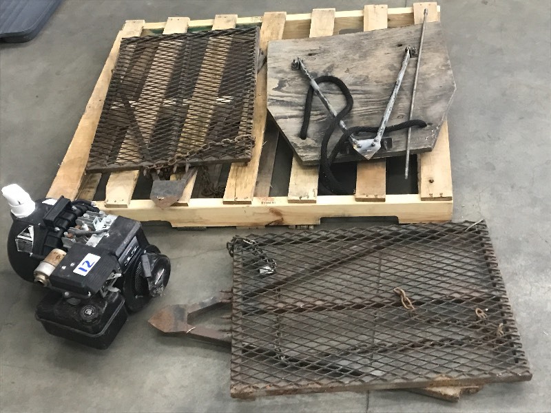 lot 12 image: Lot Of (3) Steel Tree Stand Platfor...