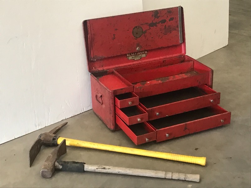 lot 19 image: Lot Of 28 Steel Tool Box & (2) Pi...