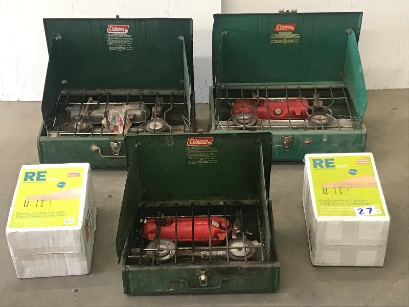 lot 27 image: Lot Of (3) Vintage Gas Cooking Cam...