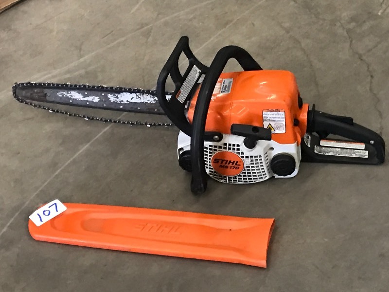 lot 107 image: Stihl MS170 Chainsaw, Runs & Operat...