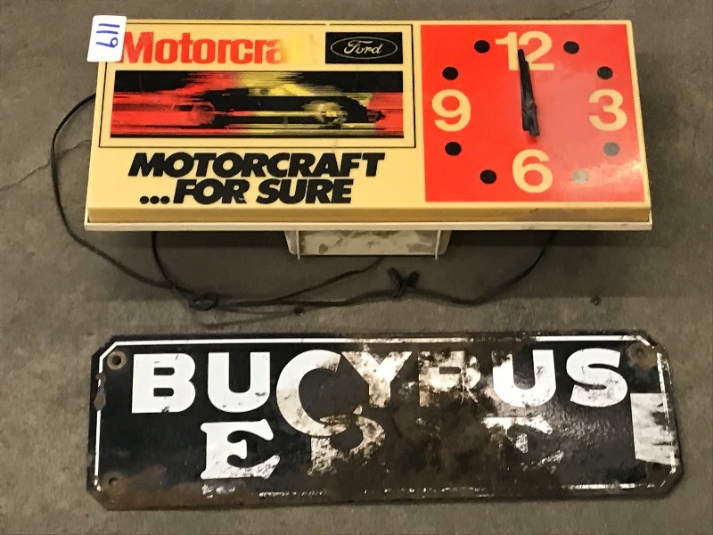 lot 119 image: Lot Of (1) Vintage Lighted Ford ...